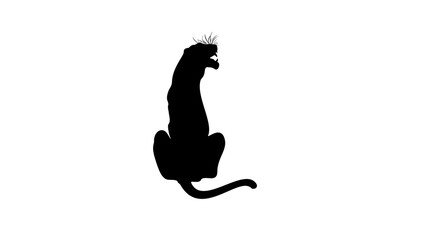 tiger silhouette high quality vector