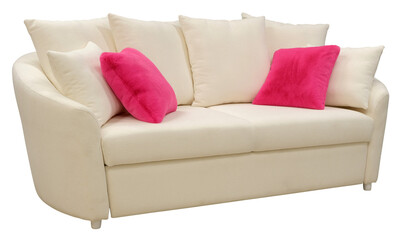 Sofa isolated on white background. Including clipping path