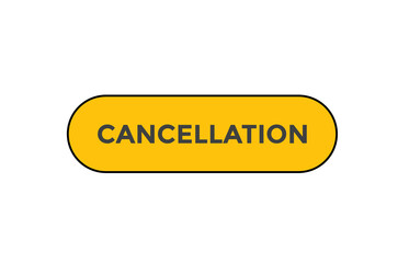 cancellation button web banner templates. Vector Illustration