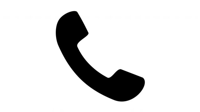 Telephone calling icon animation on transparent background with alpha channel.