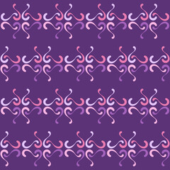 Seamless tile pattern in traditional style. Simple abstract spiral shapes. Flat vector graphics.