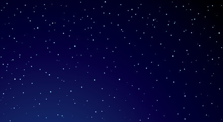 Stars in the night sky. Vector drawing