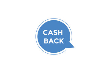 Cash back button web banner templates. Vector Illustration
