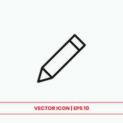 Pencil icon vector. Pen sign