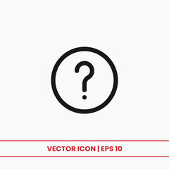 Question icon vector. Question mark sign