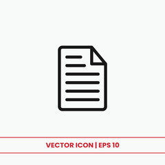 Document icon vector. File sign