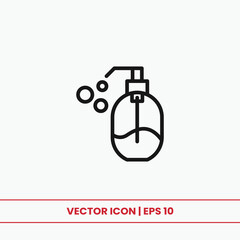 Liquid soap icon vector. Sanitizer sign