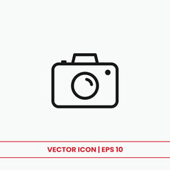 Camera icon vector. Photo camera sign