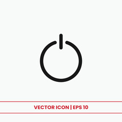 On off icon vector. Power on or off sign