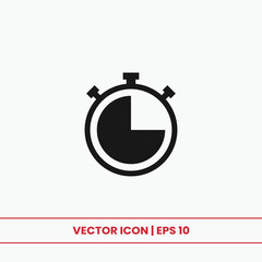 Stopwatch icon vector. Timer sign