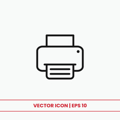 Printer icon vector. Print sign
