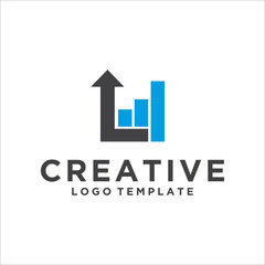 Investment logo with capital letter L, finance logo, financial investment logo, business logo