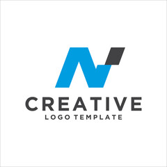 Investment logo with capital letter N, finance logo, financial investment logo, business logo