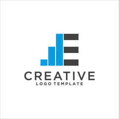 Investment logo with capital letter E, finance logo, financial investment logo, business logo