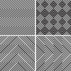 Seamless pattern with lines.Unusual poster Design .Black Vector stripes .Geometric shape. Endless texture
