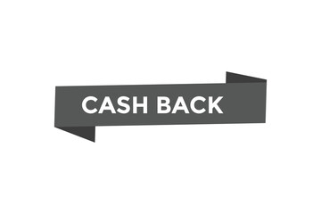 Cash back button web banner templates. Vector Illustration
