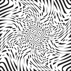 Warped pattern with lines.Unusual poster Design .Vector stripes .Geometric texture

