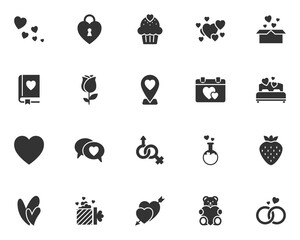 set of valentine day icon, love, heart