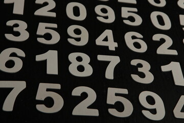 Background of numbers. from zero to nine. Numbers texture. Finance data concept. Mathematic....