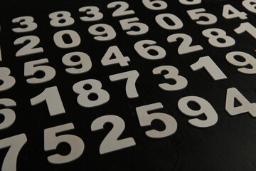 Background of numbers. from zero to nine. Numbers texture. Finance data concept. Mathematic....