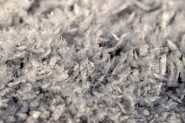 white transparent ice crystals as background
