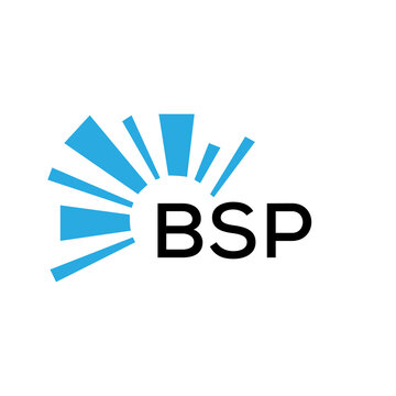 BSP letter logo. BSP blue image on white background and black letter. BSP technology  Monogram logo design for entrepreneur and business. BSP best icon.
