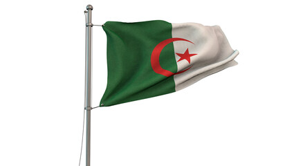 Fototapeta na wymiar Algeria Flag, People's Democratic Republic of Algeria
