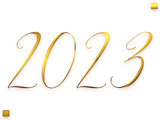 2023 Elegant Stylish Cursive Gold Typography Text 
