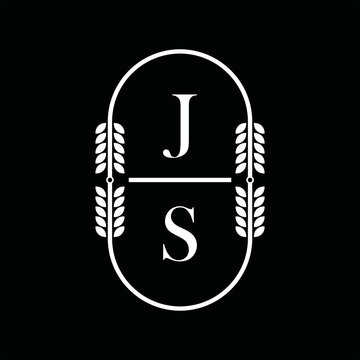 JS Logo ornament vector images design template
