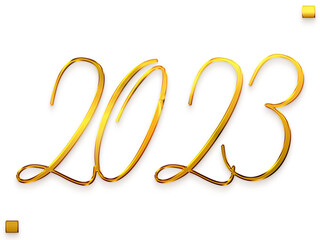 2023 Elegant Stylish Cursive Gold Typography Text 