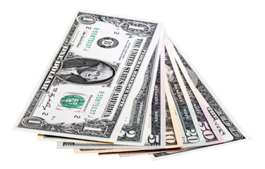 All of American dollar bill isolated, stacked photo. Perfect content with money to create business concepts, economic and financial news.