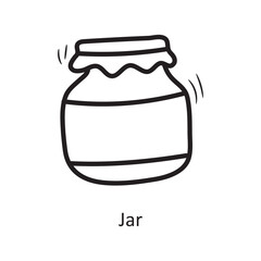 Jar vector outline Icon Design illustration. Food and Drinks Symbol on White background EPS 10 File