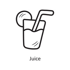 Juice vector outline Icon Design illustration. Food and Drinks Symbol on White background EPS 10 File