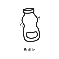 Bottle vector outline Icon Design illustration. Food and Drinks Symbol on White background EPS 10 File