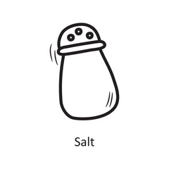 Salt vector outline Icon Design illustration. Food and Drinks Symbol on White background EPS 10 File