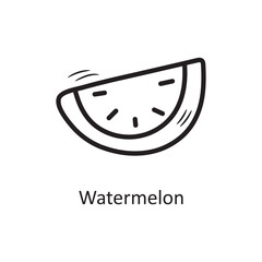 Watermelon vector outline Icon Design illustration. Food and Drinks Symbol on White background EPS 10 File