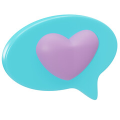 3D Rendering Of Love Notification