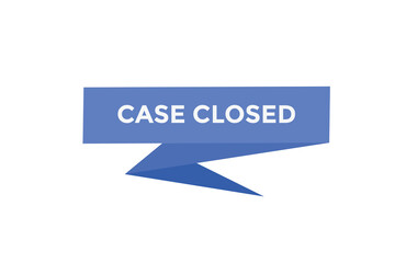Case closed button web banner templates. Vector Illustration
