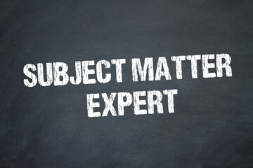 Obraz premium Subject Matter Expert