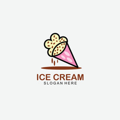 icon design ice cream logo gradient colorful