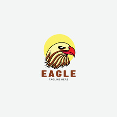 head eagle icon logo gradient colorful