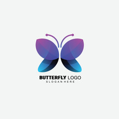 premium art butterfly gradient colorful