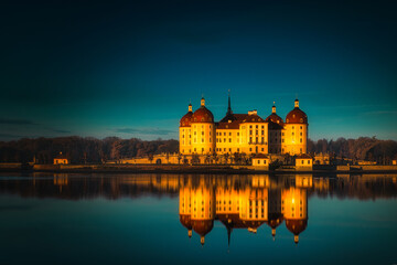 Barockschloss Schloss Moritzburg bei Dresden - Wasserschloss - Jagdschloss - Barock - Moritzburg...
