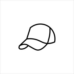 Baseball cap line and glyph icon, clothes and wear, motorboat vector icon, vector graphics on white background