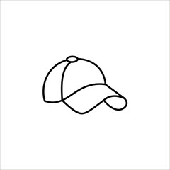 Baseball cap line and glyph icon, clothes and wear, motorboat vector icon, vector graphics on white background