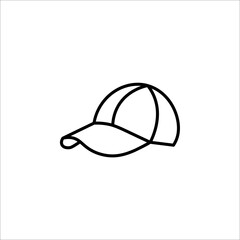Baseball cap line and glyph icon, clothes and wear, motorboat vector icon, vector graphics on white background