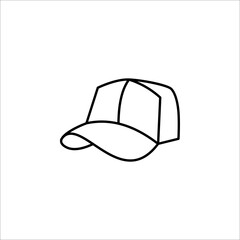 Baseball cap line and glyph icon, clothes and wear, motorboat vector icon, vector graphics on white background