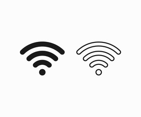 Wireless and wifi icon set. Wifi sign, symbol. Wi-fi vector icons