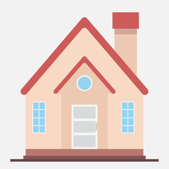 Isolated cartoon houses. Web home flat and 3D  icon for apps and websites. House icons. Home icon collection. Real estate. Flat style houses symbols for UI, UX