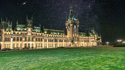Beautiful and artistic Culture Palace landmark of Iasi